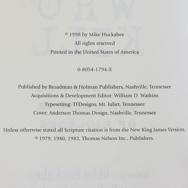 Kids Who Kill by Mike Huckabee with Dr George Grant 1998 Paperback