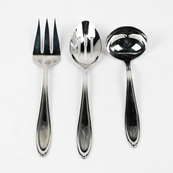 Lot Of 3 Lenox LF19 (Stainless) Flatware Serving Fork, Serving Spoon, Ladle