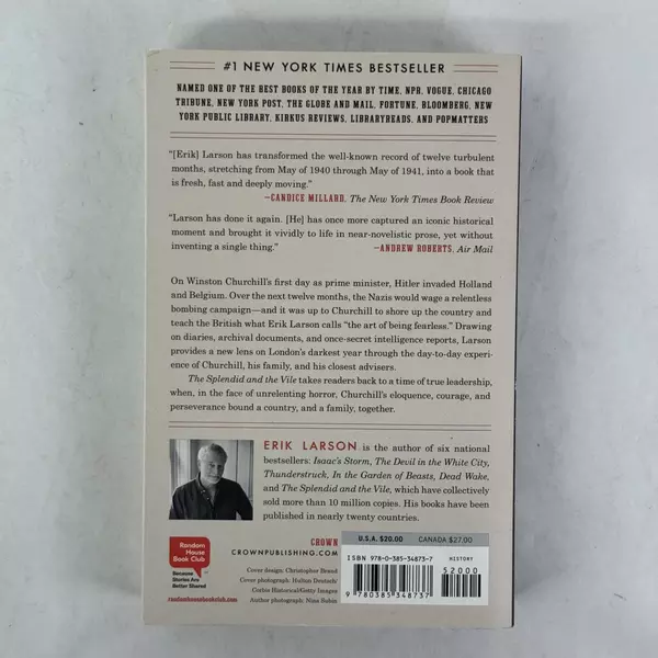 The Splendid and the Vile: Churchill, Family & Defiance During WWII Paperback