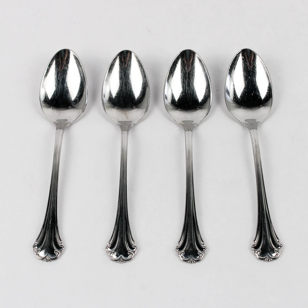 Lot Of 4 Reed & Barton Regine (Stainless) Flatware Teaspoons