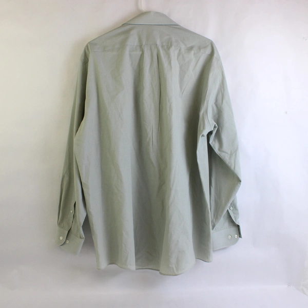 Stafford Wrinkle-Free Sage Green Button-Down Men's Size 17 34/35 Flawed
