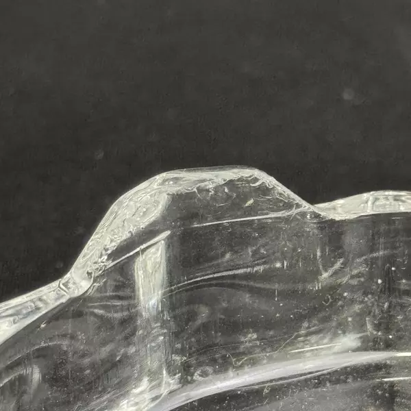 Set of 2 Vintage Anchor Hocking Early American Prescut Clear Ashtrays 4.25 inch