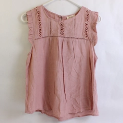 E Hanger M Dusty Rose Pink Sleeveless Boho Blouse Women's Medium