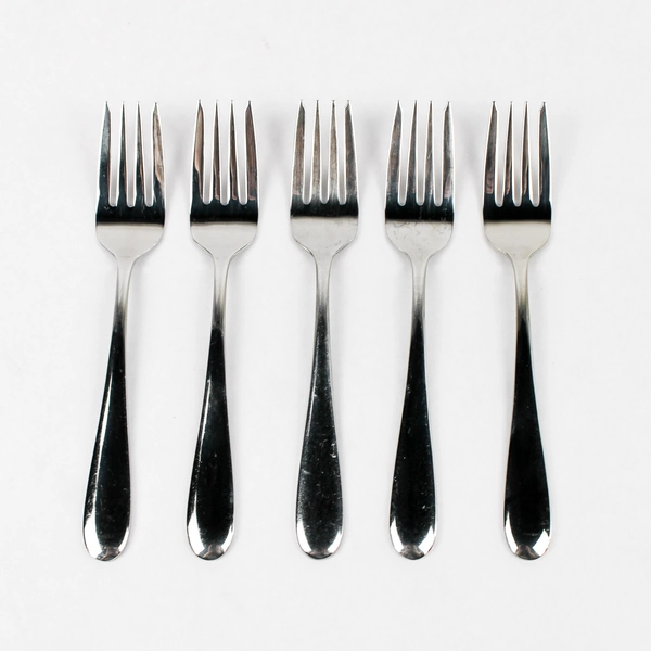 Lot Of 5 Pfaltzgraff Essence (Stainless) Flatware Inividual Salad Forks