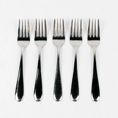 Lot Of 5 Pfaltzgraff Essence (Stainless) Flatware Inividual Salad Forks