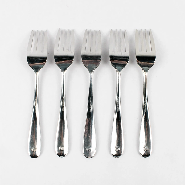 Lot Of 5 Pfaltzgraff Essence (Stainless) Flatware Inividual Salad Forks