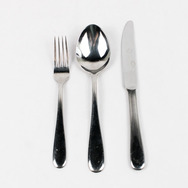 Lot Of 3 Pfaltzgraff Essence (Stainless) Flatware Serving Spoon, Knife, Fork