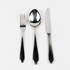 Lot Of 3 Pfaltzgraff Essence (Stainless) Flatware Serving Spoon, Knife, Fork