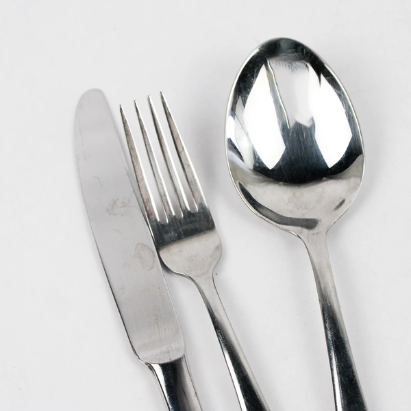 Lot Of 3 Pfaltzgraff Essence (Stainless) Flatware Serving Spoon, Knife, Fork