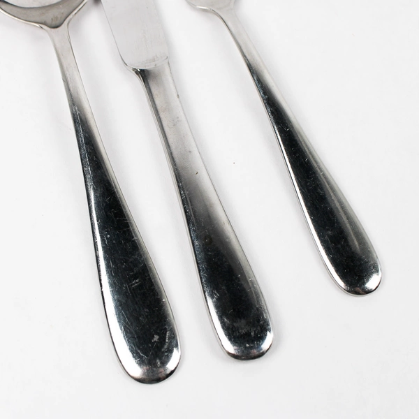 Lot Of 3 Pfaltzgraff Essence (Stainless) Flatware Serving Spoon, Knife, Fork