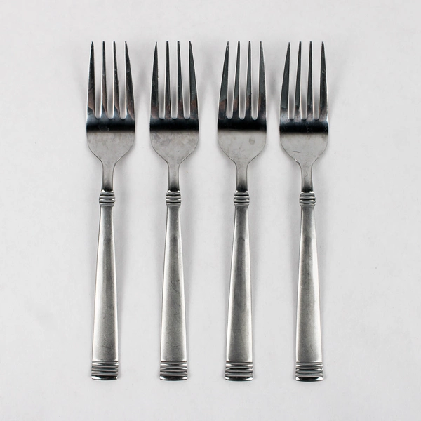 Lot of 4 International Palisades Stainless Steel 7.25 inch Salad Forks 
