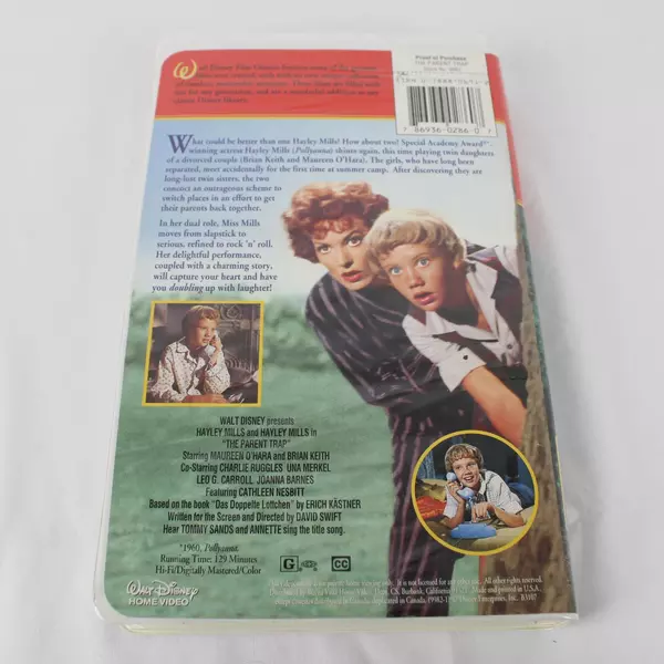 Walt Disney The Parent Trap Hayley Mills Collection VHS Tape Movie Clamshell