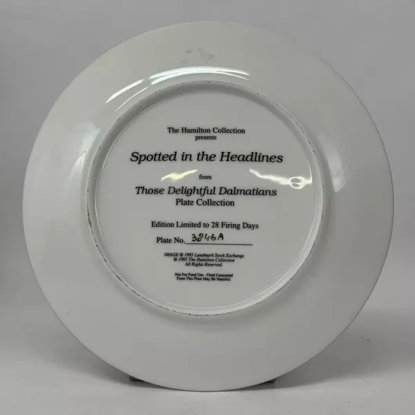 1995 Hamilton Collection Those Delightful Dalmatians Spotted In the Headlines