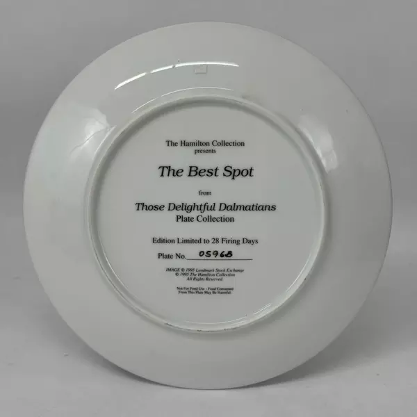 1995 Hamilton Collection Those Delightful Dalmatians The Best Spot