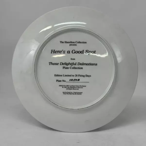 1995 Hamilton Collection Those Delightful Dalmatians Here's A Good Spot