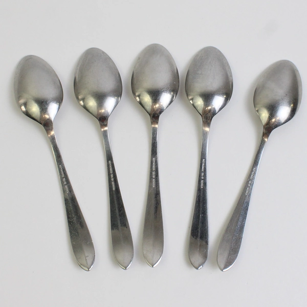 Lot Of 5 Retroneu Kent (Silverplate) Flatware Teaspoons