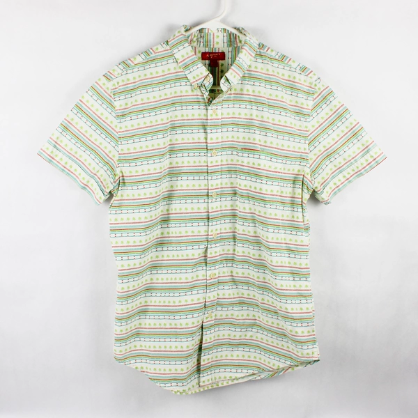 Arizona Jean Co. Palm Tree Pattern Short-Sleeve Button-Up Men's Medium