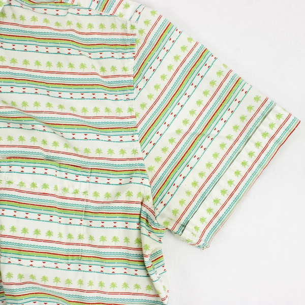 Arizona Jean Co. Palm Tree Pattern Short-Sleeve Button-Up Men's Medium