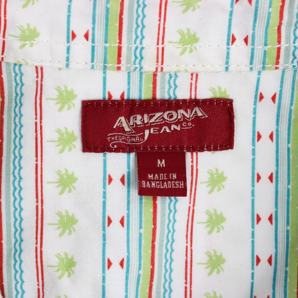 Arizona Jean Co. Palm Tree Pattern Short-Sleeve Button-Up Men's Medium