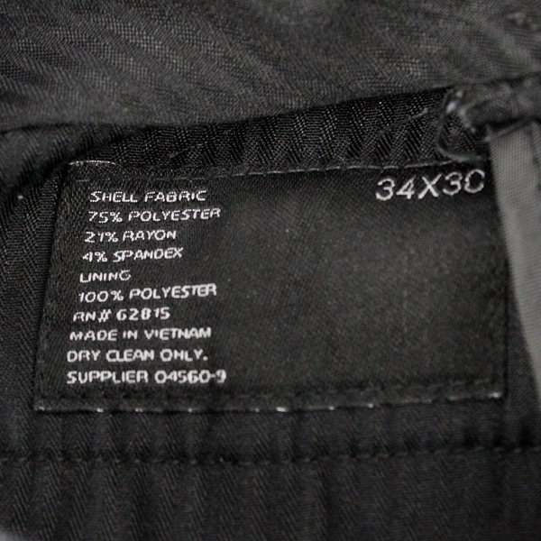 J. Ferrar Charcoal Gray Slim Dress Pants Men's Size 34 x 30