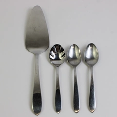 Lot Of 4 Retroneu Kent (Silverplate) Flatware Pie Server 2 Teaspoons Sugar Spoon
