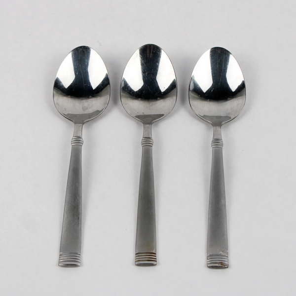 Lot of 3 International Palisades Stainless Steel 8 inch Soup Spoons