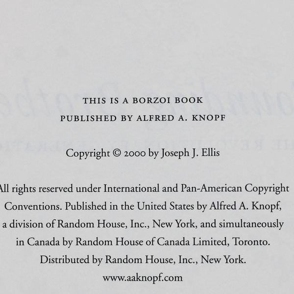 2000 HC DJ Founding Brothers The Revolutionary Generation by Joseph J Ellis 