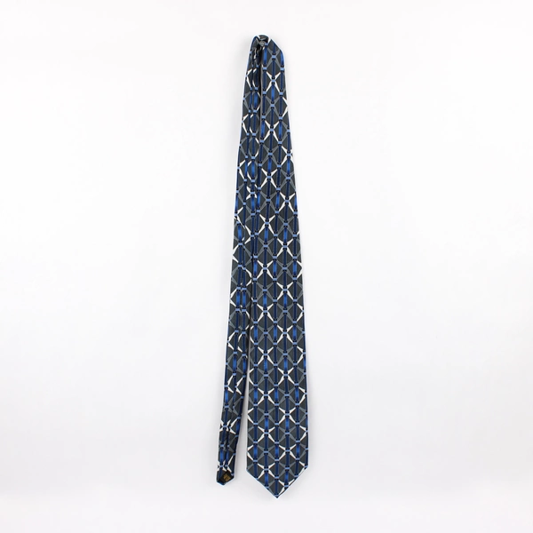 Vintage Magic Human Gray and Blue Men's Necktie 59"
