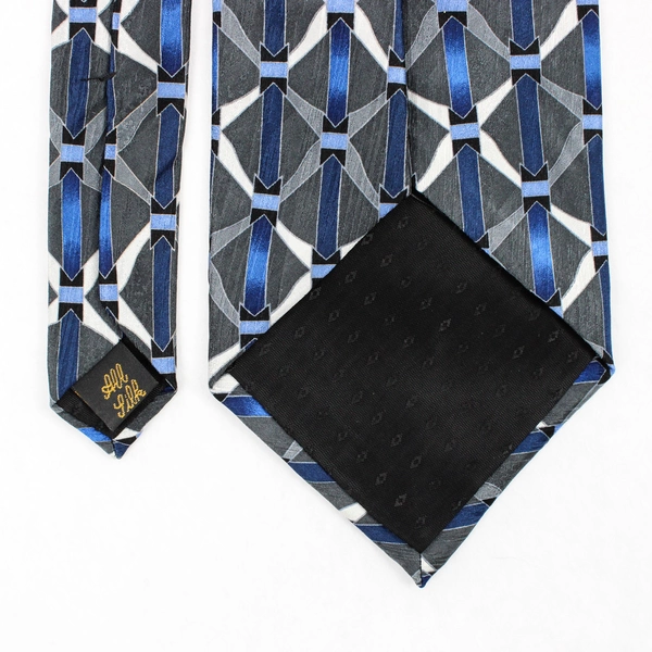 Vintage Magic Human Gray and Blue Men's Necktie 59"