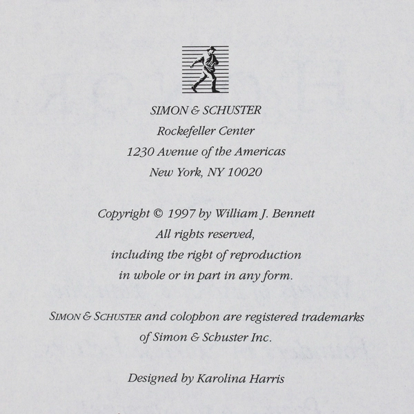 Our Sacred Honor Collected Works From Our Founders 1997 HC DJ William Bennett