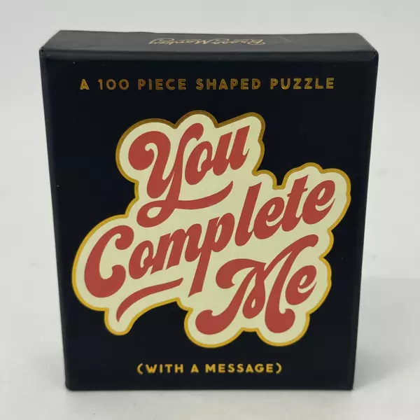 You Complete Me 100 Piece Mini Jigsaw Puzzle Brass Monkey Complete in Box