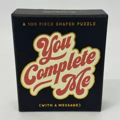 You Complete Me 100 Piece Mini Jigsaw Puzzle Brass Monkey Complete in Box