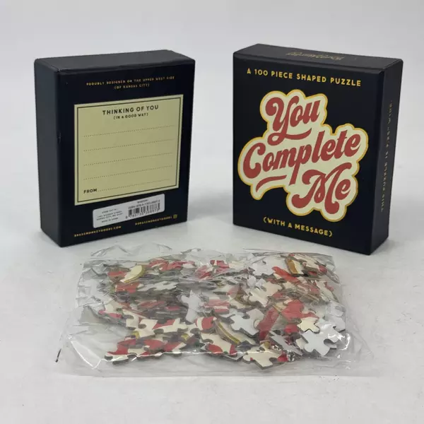 You Complete Me 100 Piece Mini Jigsaw Puzzle Brass Monkey Complete in Box