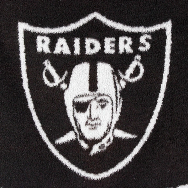Biederlack Oakland Raiders Fleece NFL Football Throw Blanket 49" x 56"