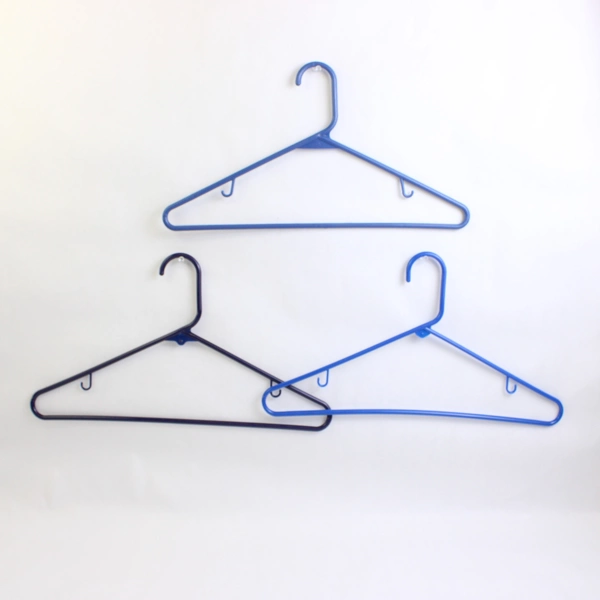 Lot of 10 Dark Blue Plastic Clothes Hangers for Shirts and Pants