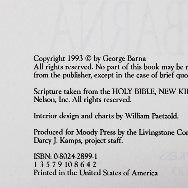 The Future of the American Family by George Barna 1993 Hardcover Dust Jacket