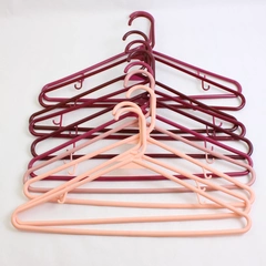 Mixed Lot of 10 Pink and Red Plastic Clothes Hangers Closet Organization