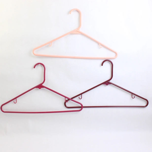 Mixed Lot of 10 Pink and Red Plastic Clothes Hangers Closet Organization