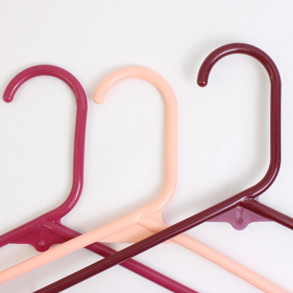 Mixed Lot of 10 Pink and Red Plastic Clothes Hangers Closet Organization