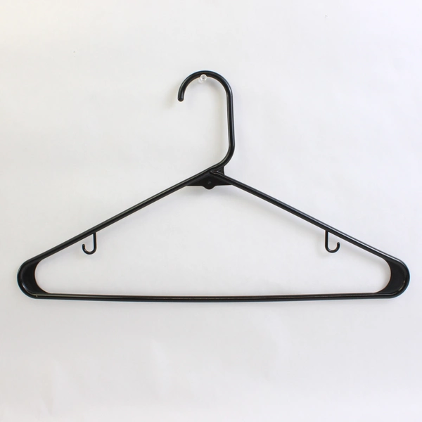 Lot of 10 Plastic Black Clothes Hangers Closet Storage Organization