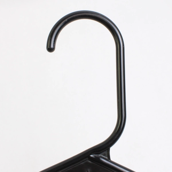 Lot of 10 Plastic Black Clothes Hangers Closet Storage Organization