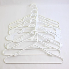 Mixed Lot of 10 Plastic White Clothes Hangers Closet Storage Organization