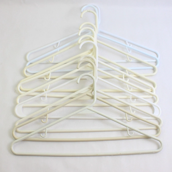 Mixed Lot of 10 White Plastic Clothes Hangers Closet Storage Organization