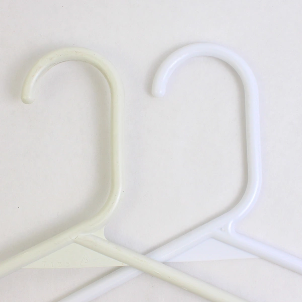 Mixed Lot of 10 White Plastic Clothes Hangers Closet Storage Organization