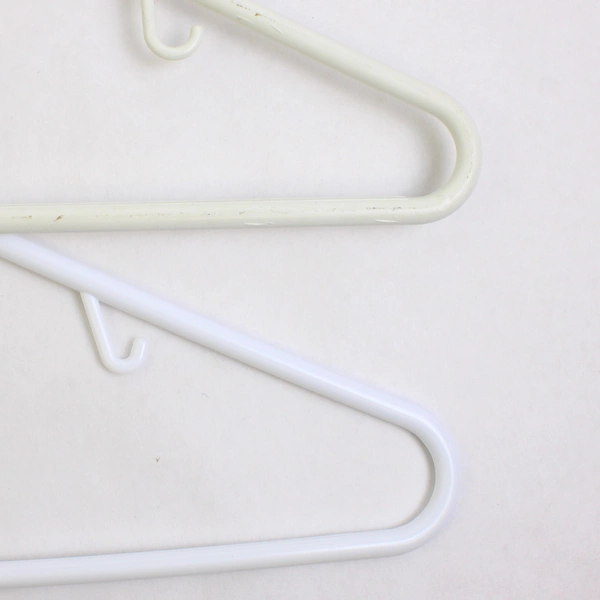 Mixed Lot of 10 White Plastic Clothes Hangers Closet Storage Organization