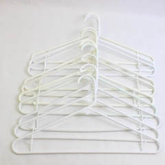Mixed Lot of 10 Plastic White Clothes Hangers for Closet Organization
