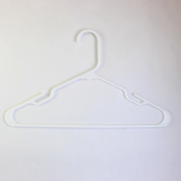 Mixed Lot of 10 Plastic White Clothes Hangers for Closet Storage