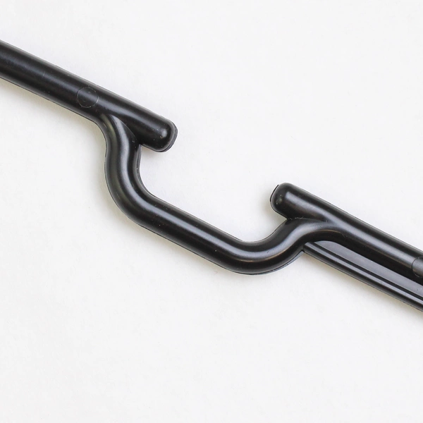 Lot of 10 Plastic Black Clothes Hangers for Closet Storage