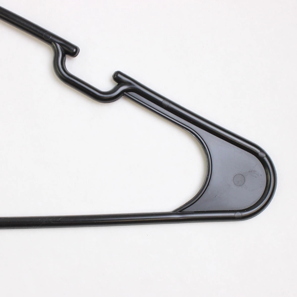 Lot of 10 Plastic Black Clothes Hangers for Closet Storage