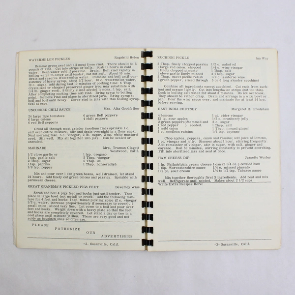 Spiral Bound Cookbook Out of Susanville Kitchens Good Shepherd Episcopal Church 